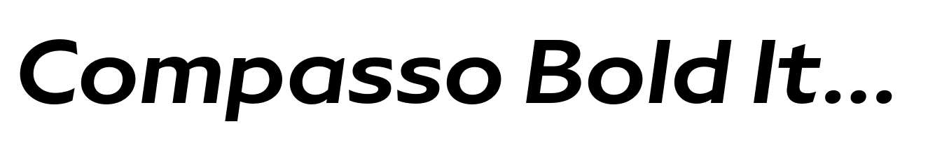 Compasso Bold Italic Extended
